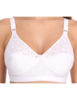 Full Coverage Non Padded Bra Isha |white