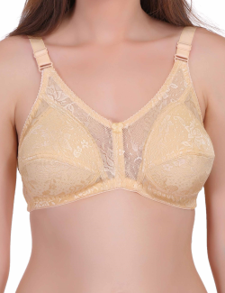 Full Coverage Non Padded Bra kashish | Pink,skin,white